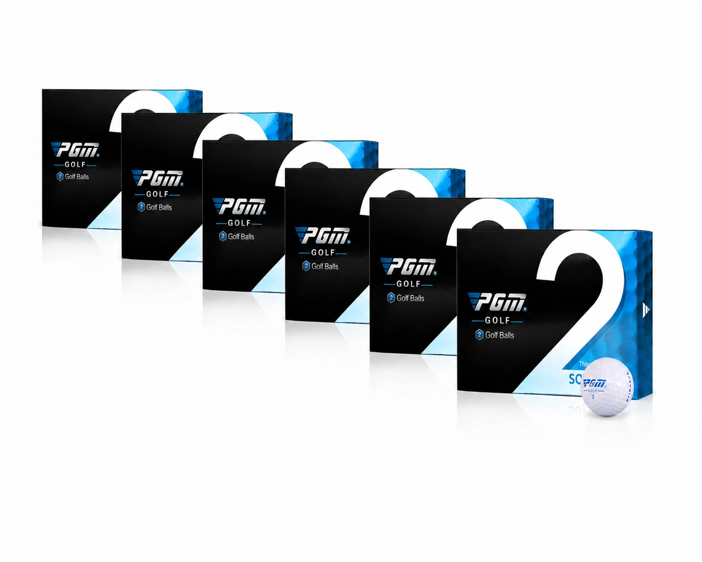 PGM Premium Two-Piece Distance Golf Balls - 6 Boxes