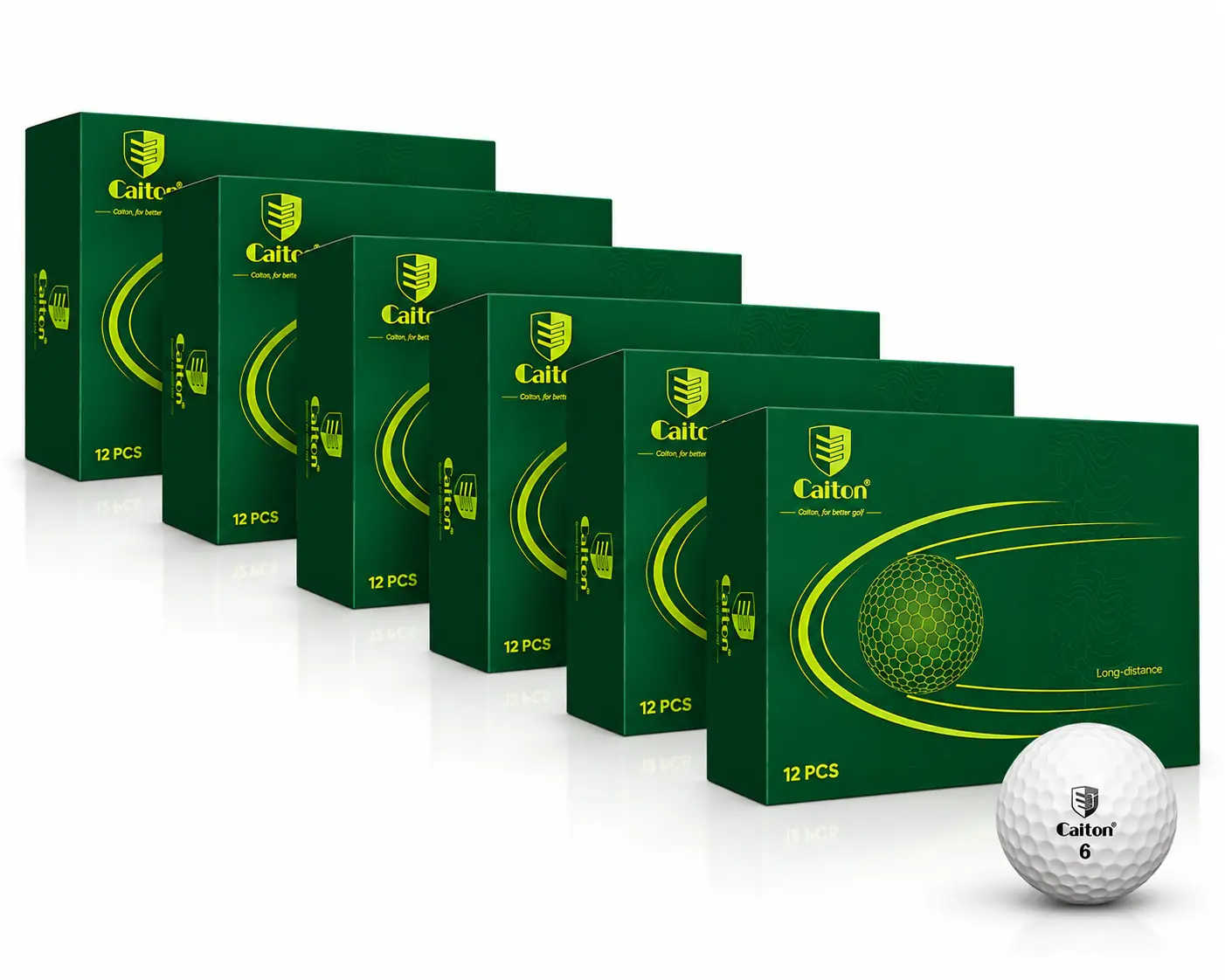 Caiton Long Distance Performance Golf Balls – 6 Boxes +1 Month NETFLIX